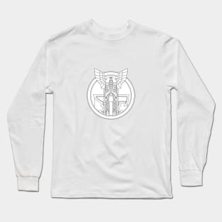 RPG Fantasy Dwarf Warrior Priest Anvil Illustration White Long Sleeve T-Shirt